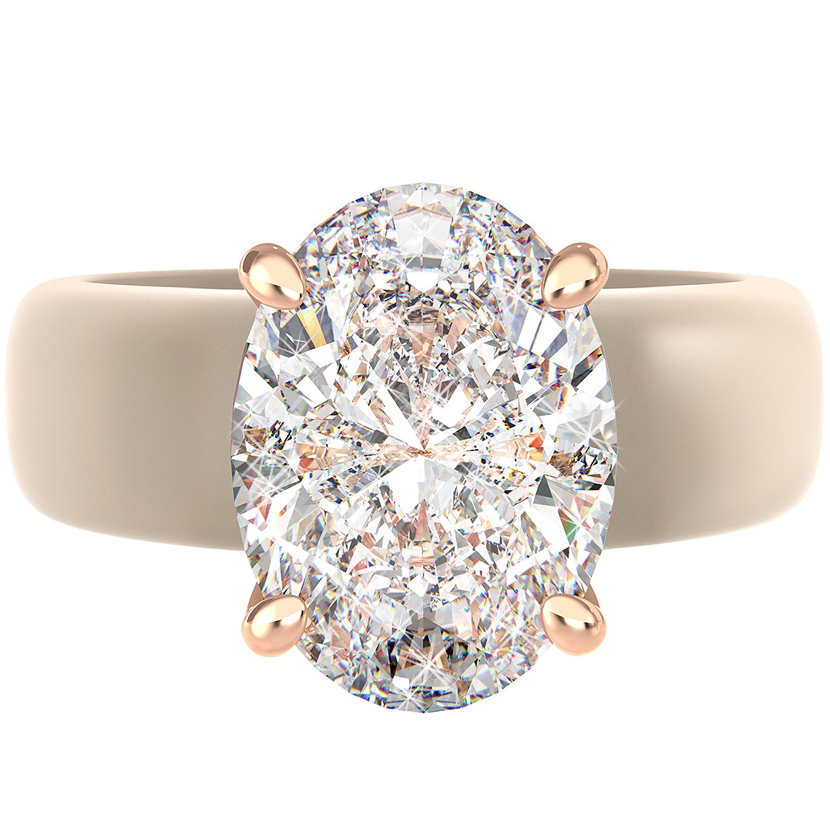 Silicone Ring – 11×8 mm Oval Cut CZ | Patented Design - GlowStone Collection