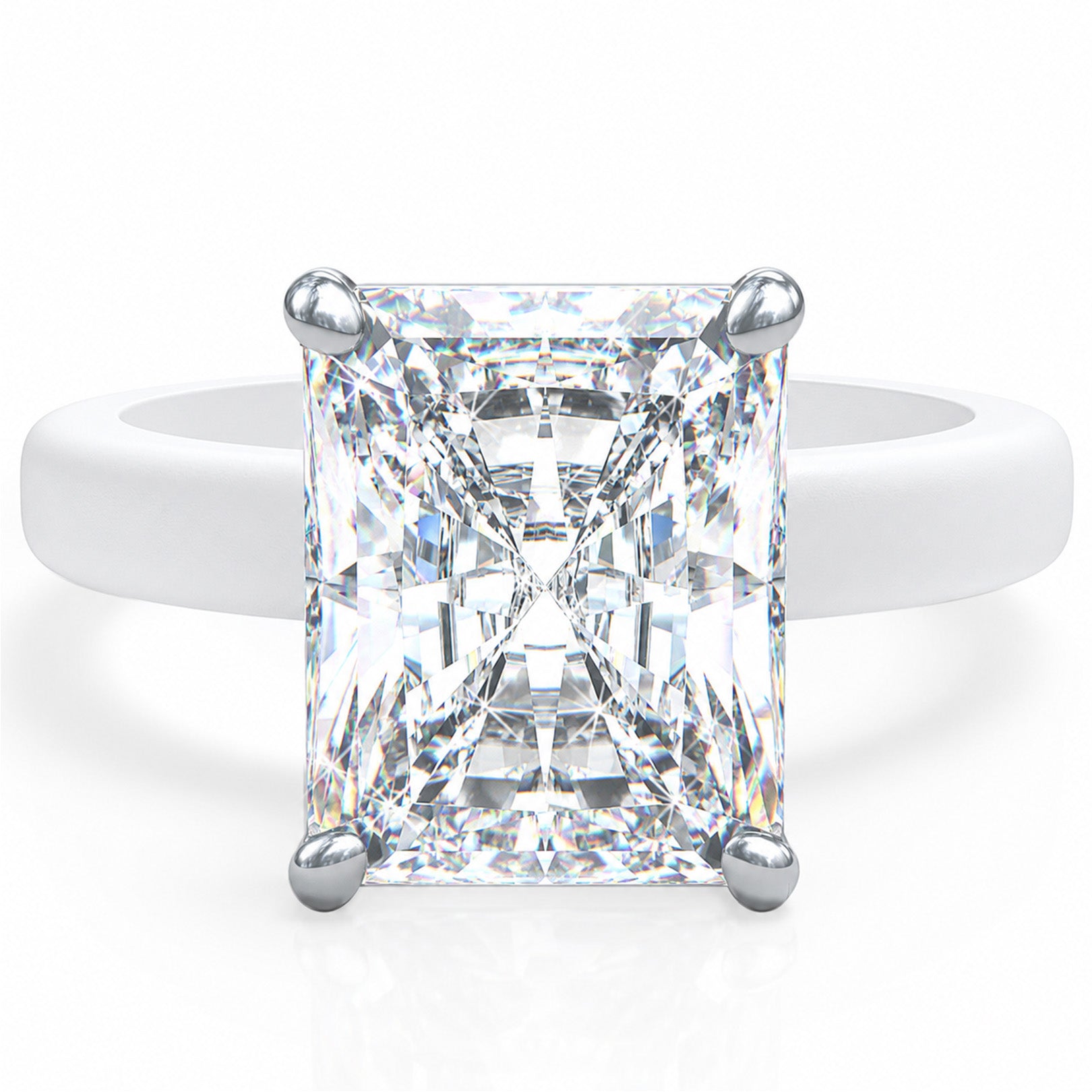 Rinfit Thin Silicone Ring – 10×8 mm Emerald Cut CZ | Patented Design - GlowStone Collection