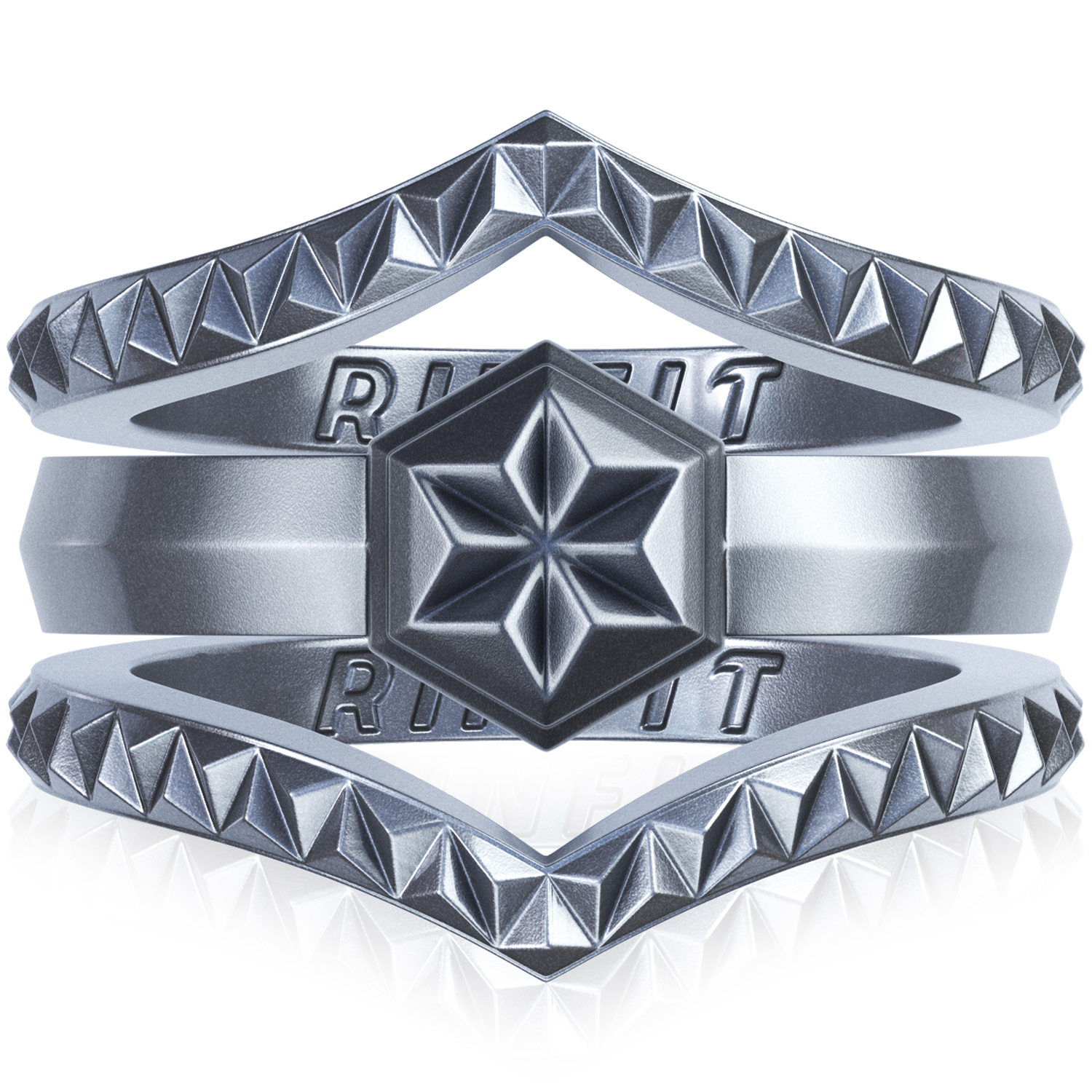 Women's Couture Silicone Rings. Stylish Design - 3 Rings Set - Patented Design