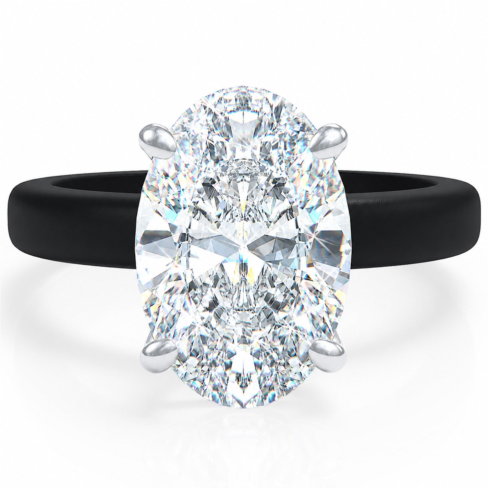 Rinfit Thin Silicone Ring for Women - Oval Cut CZ | Patented Design