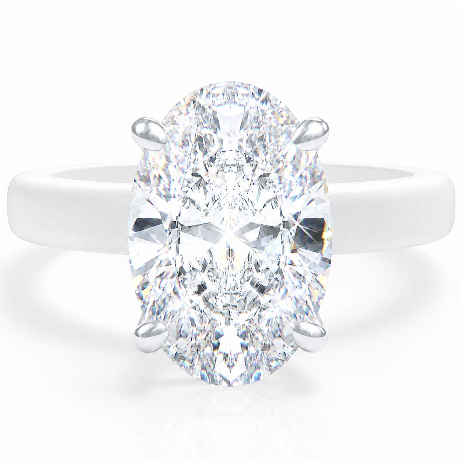 Rinfit Thin Silicone Ring for Women - Oval Cut CZ | Patented Design