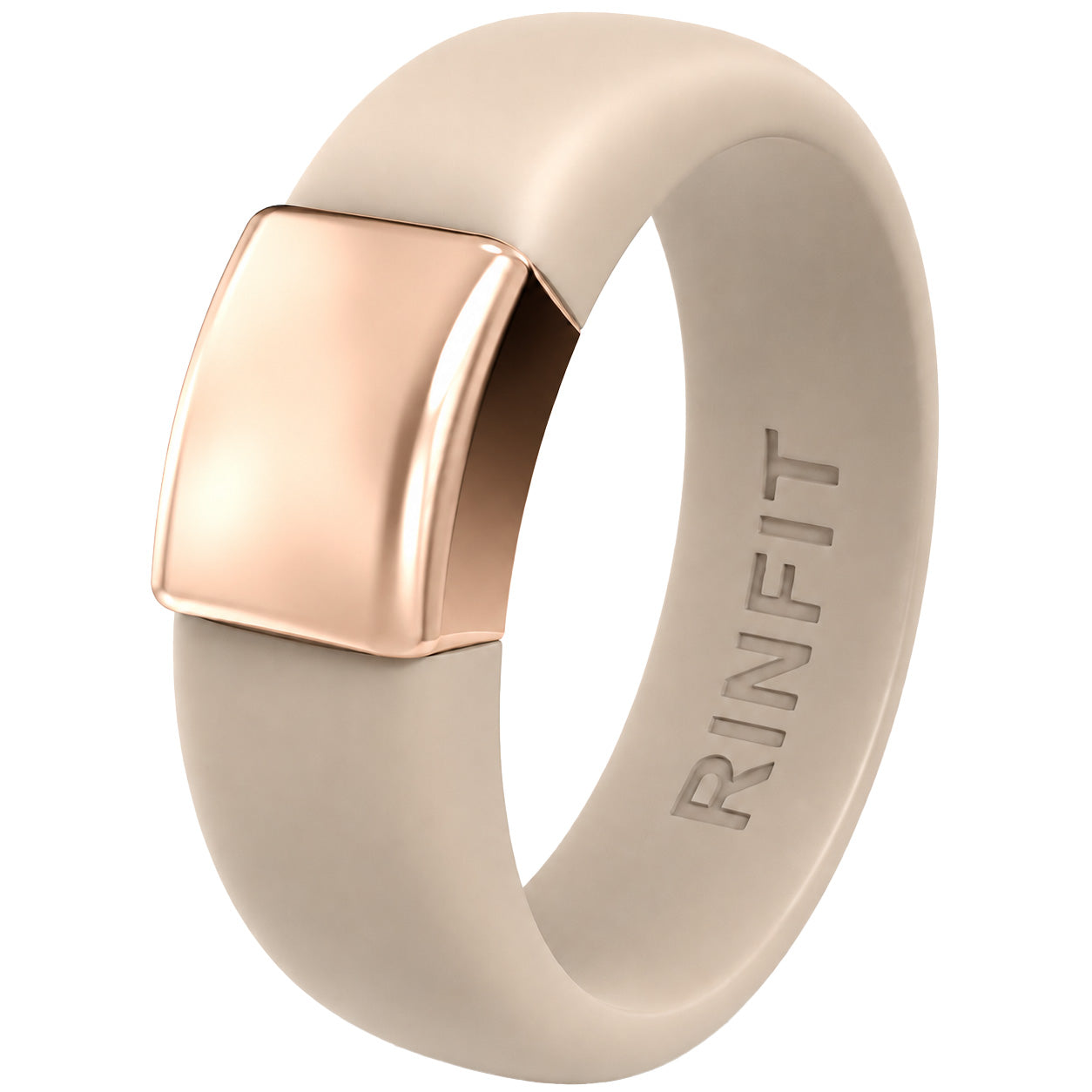 Rinfit Women's Silicone Ring with Stainless Steel Plate | Patented Design