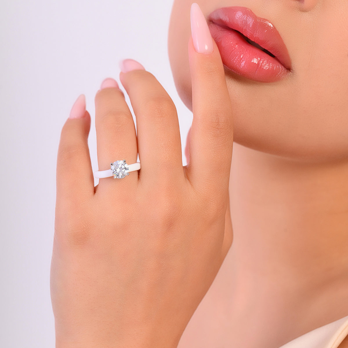 Rinfit Thin Silicone Ring with Round cut CZ | Patented Design