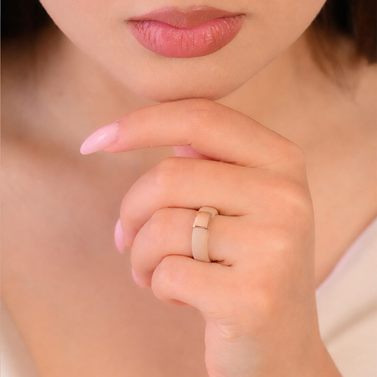 Rinfit Women's Silicone Ring with Stainless Steel Plate | Patented Design