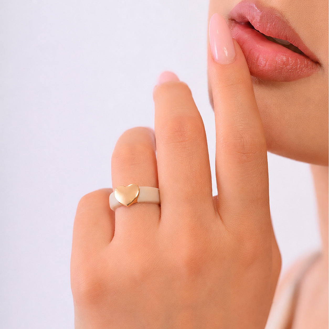 Heart Collection - Women's Silicone Rings with Metal - Patent Design
