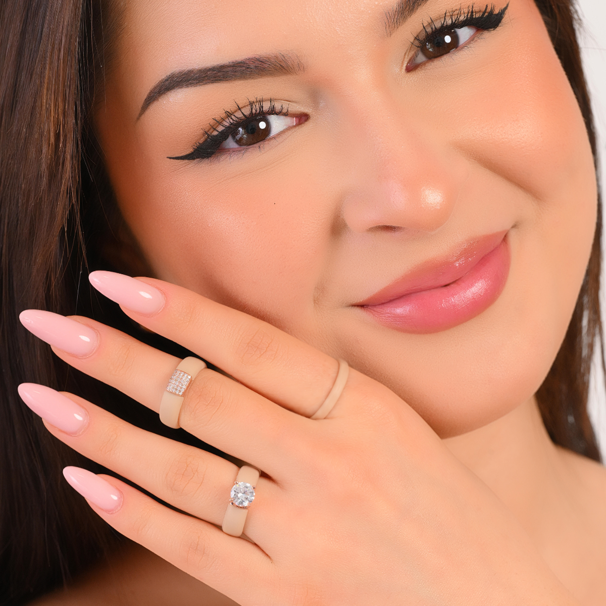 Rinfit Signature Trio – Glowstone Round, Gemstone and Thin Band - Patented Design
