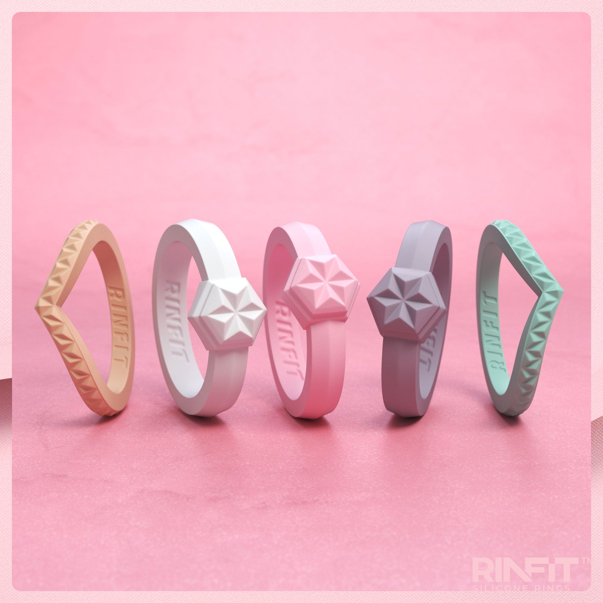 GIFT RING Women's Couture Silicone Engagement Ring. Stylish Design, Comfortable & Durable Wedding Band