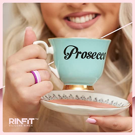 GIFT RING Women's Infinity Silicone Stackable Rings. Stylish Design, Comfortable & Durable Wedding Band