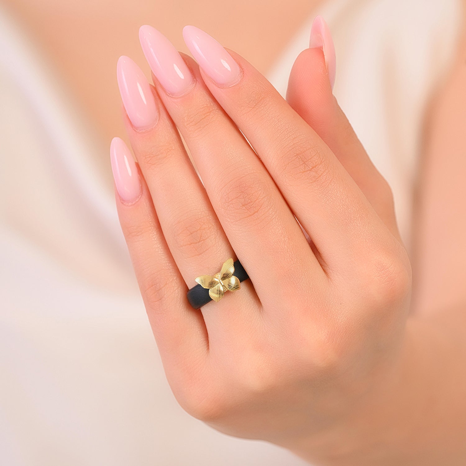 Butterfly Collection - Women's Silicone Rings with Stainless Steel Butterfly - Patent Pending