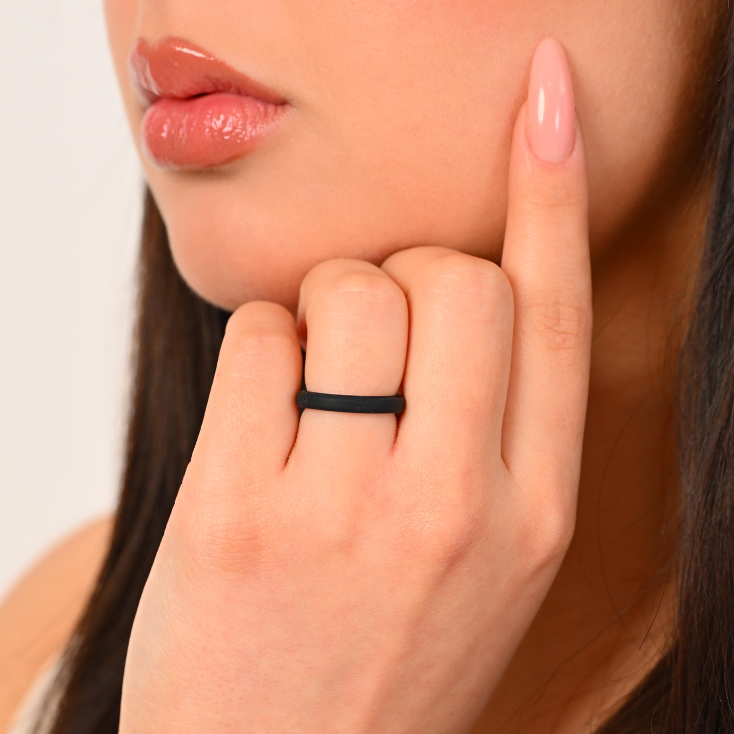 Stackable Thin Silicone Wedding Ring for Women by Rinfit