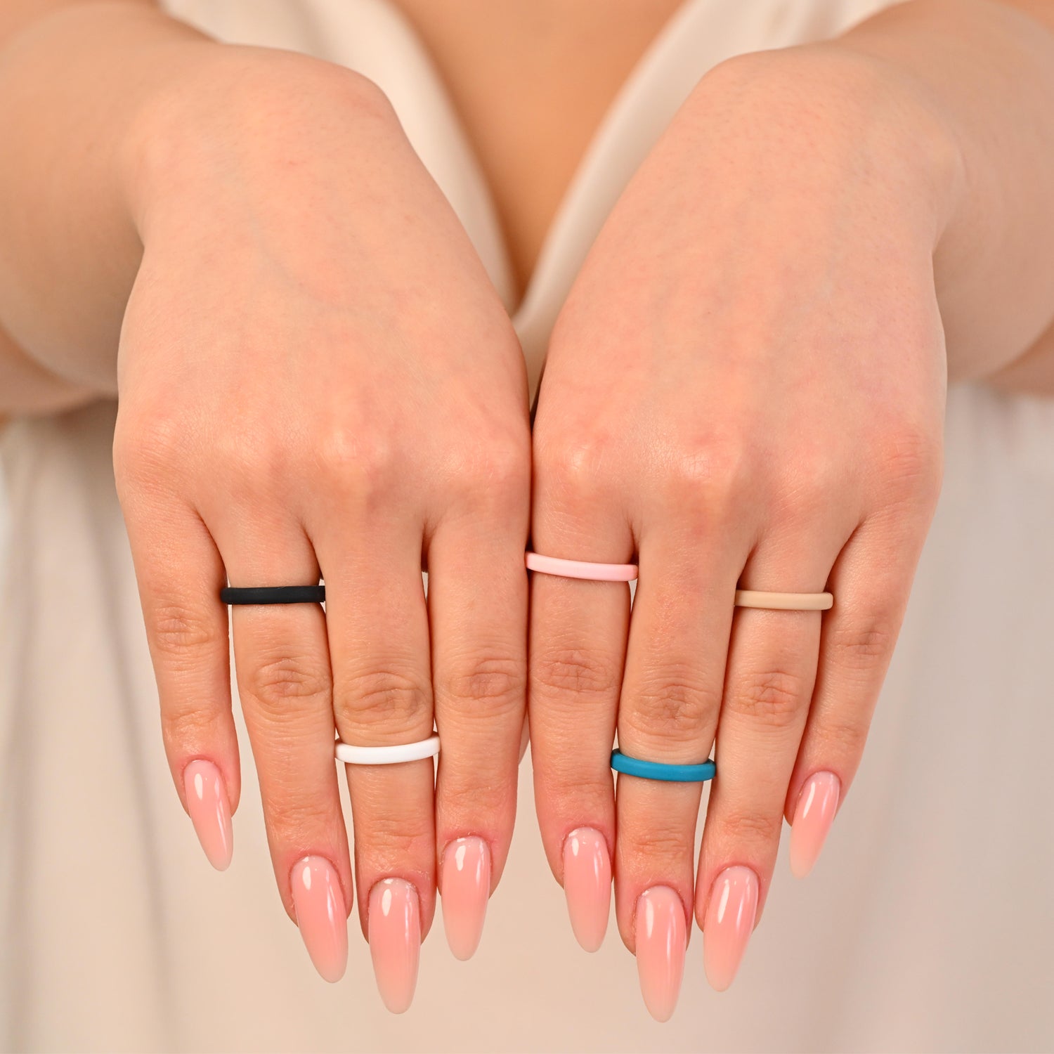 Stackable Thin Silicone Wedding Ring for Women by Rinfit