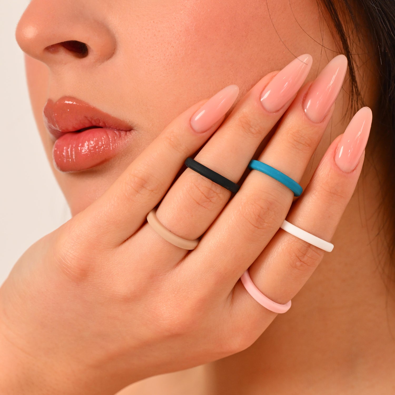 Stackable Thin Silicone Wedding Ring for Women by Rinfit