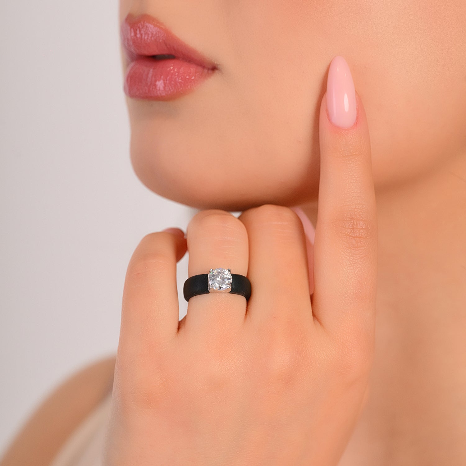 Rinfit Signature Trio – Glowstone Round, Gemstone and Thin Band - Patented Design