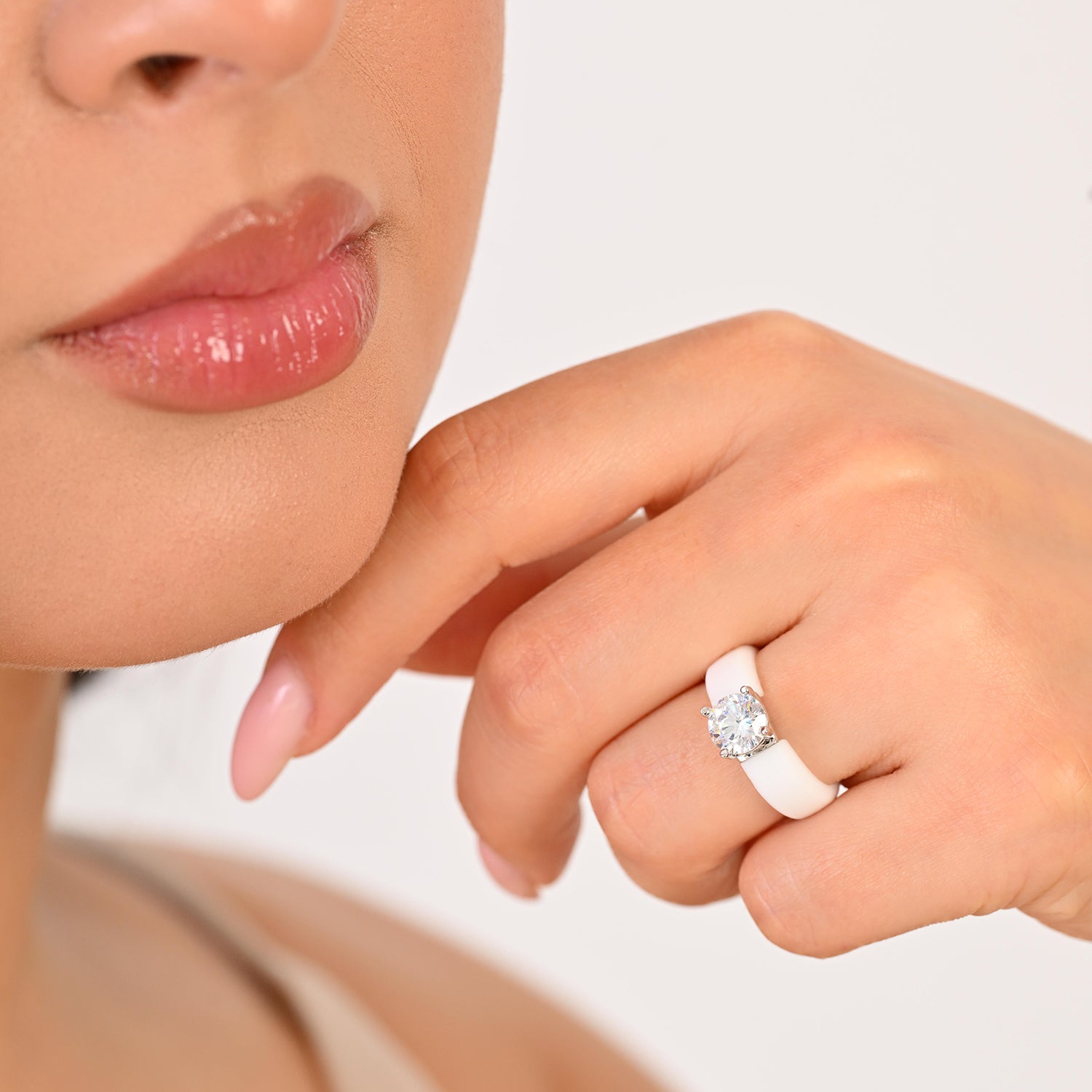 Rinfit Signature Trio – Glowstone Round, Gemstone and Thin Band - Patented Design