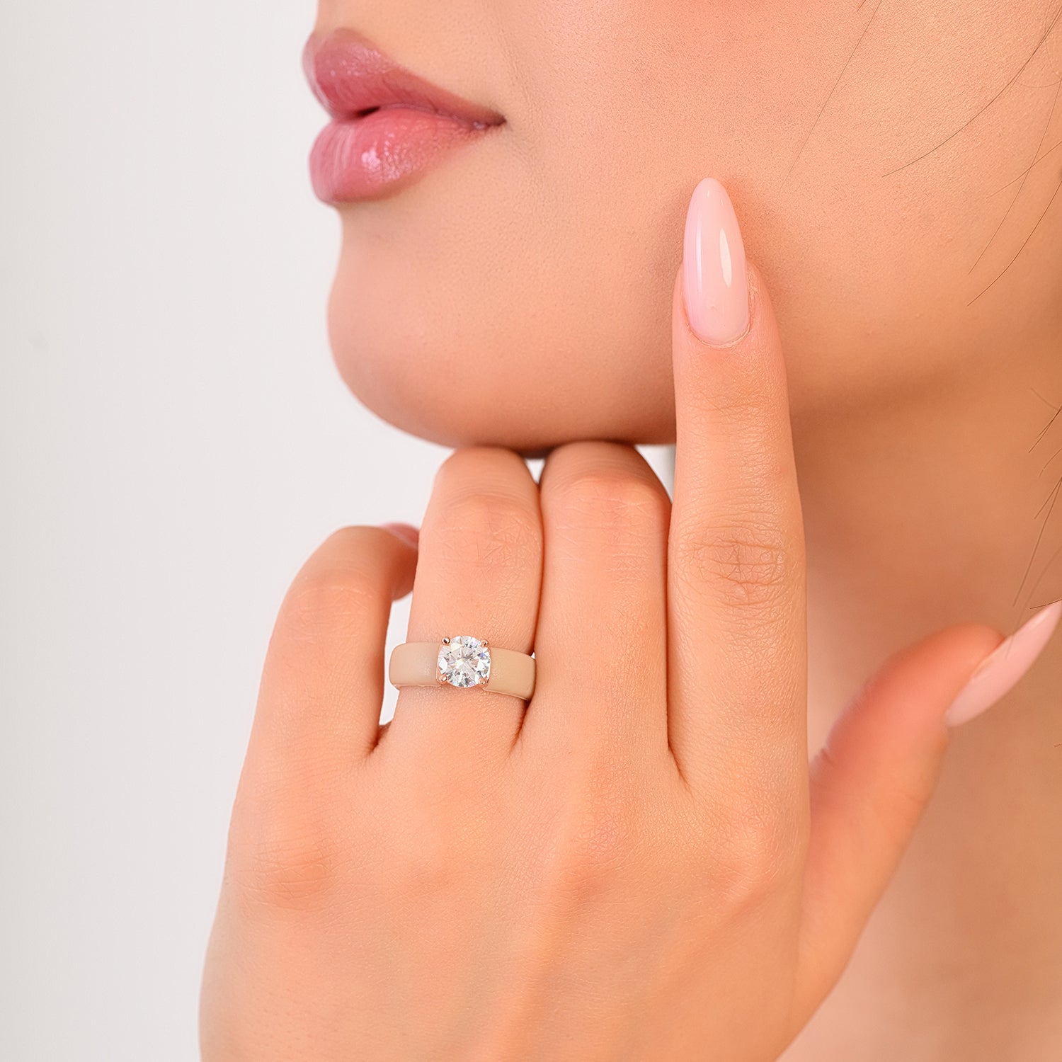 Rinfit Signature Trio – Glowstone Round, Gemstone and Thin Band - Patented Design