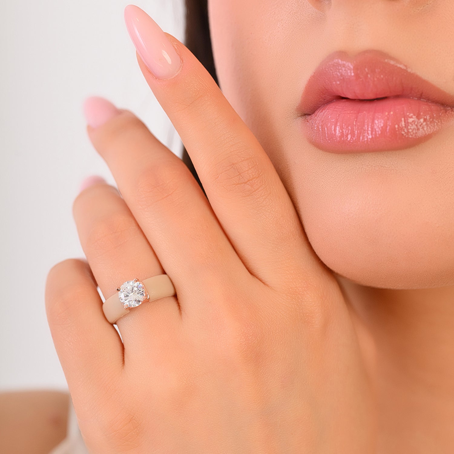 Rinfit Signature Trio – Glowstone Round, Gemstone and Thin Band - Patented Design