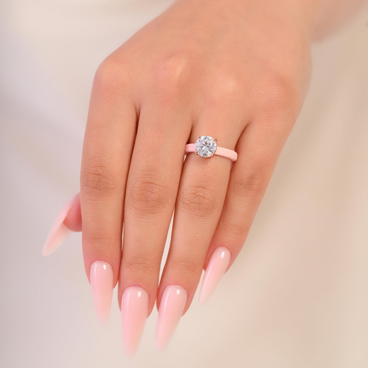 Rinfit Thin Silicone Ring with Round cut CZ | Patented Design