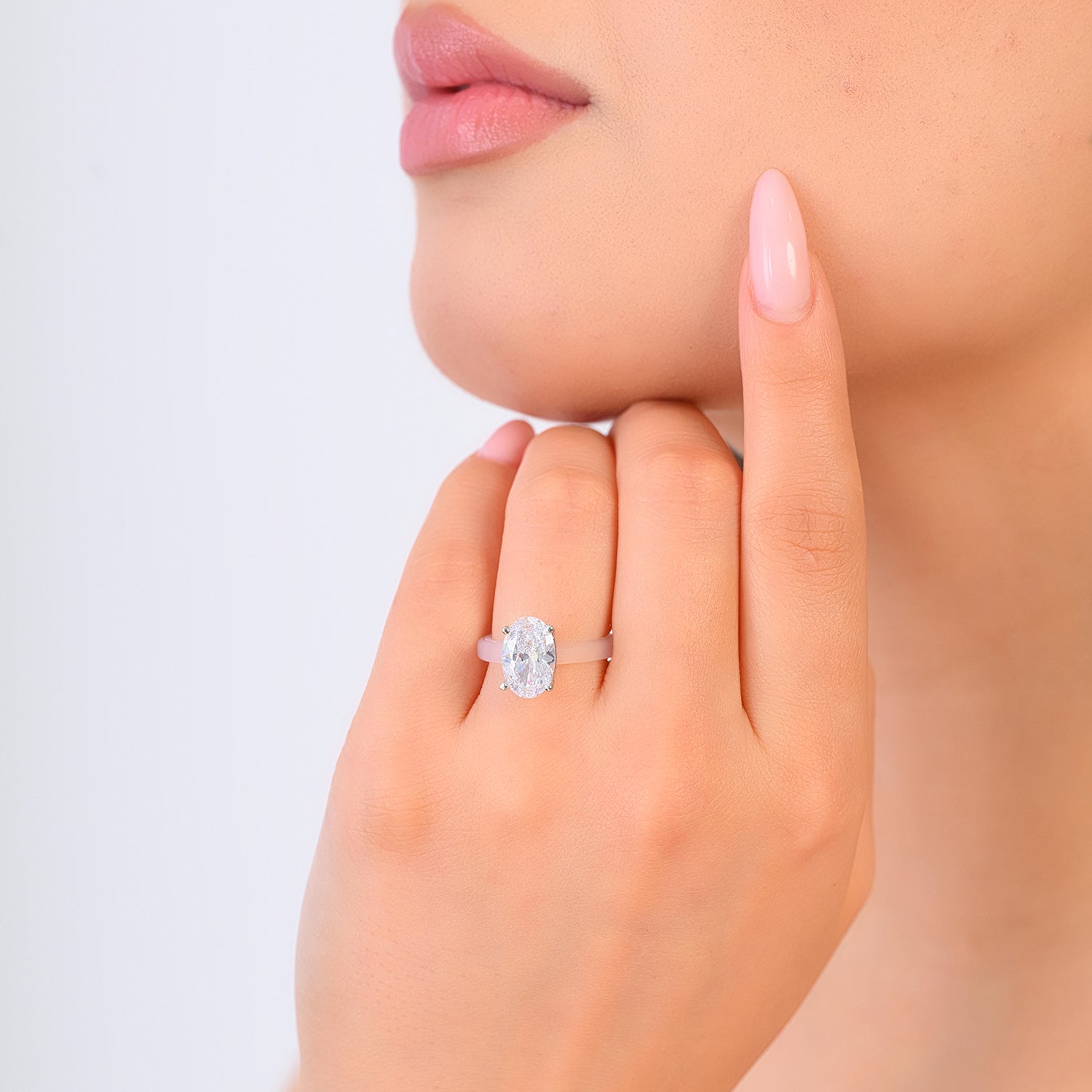 Rinfit Frosted Clear Thin Collection – Set of Emerald, Round and Oval - Patented Design