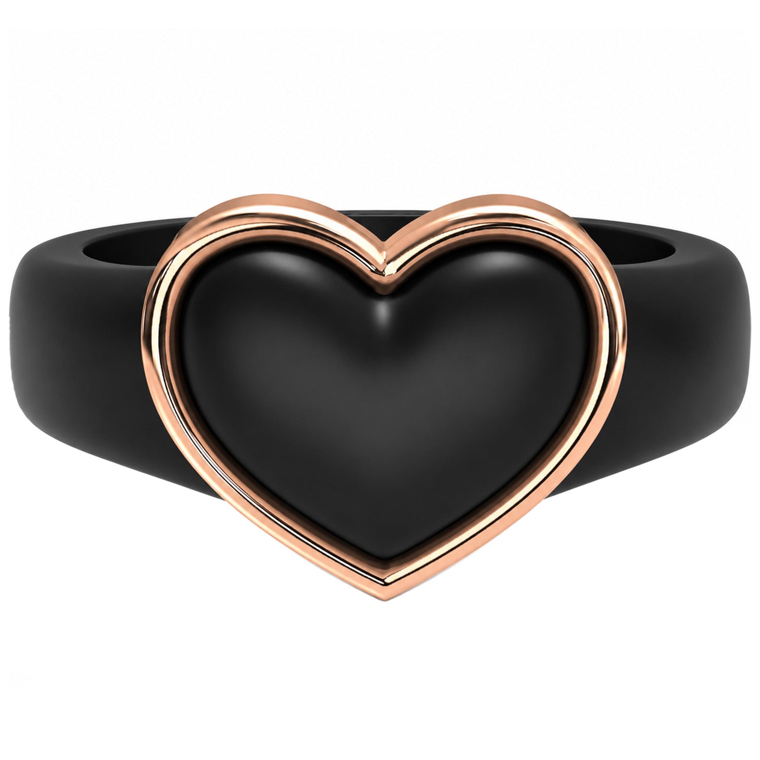 NEW! Heart Frame Collection - Women's Silicone Rings with Metal Heart Frame - Patented Design