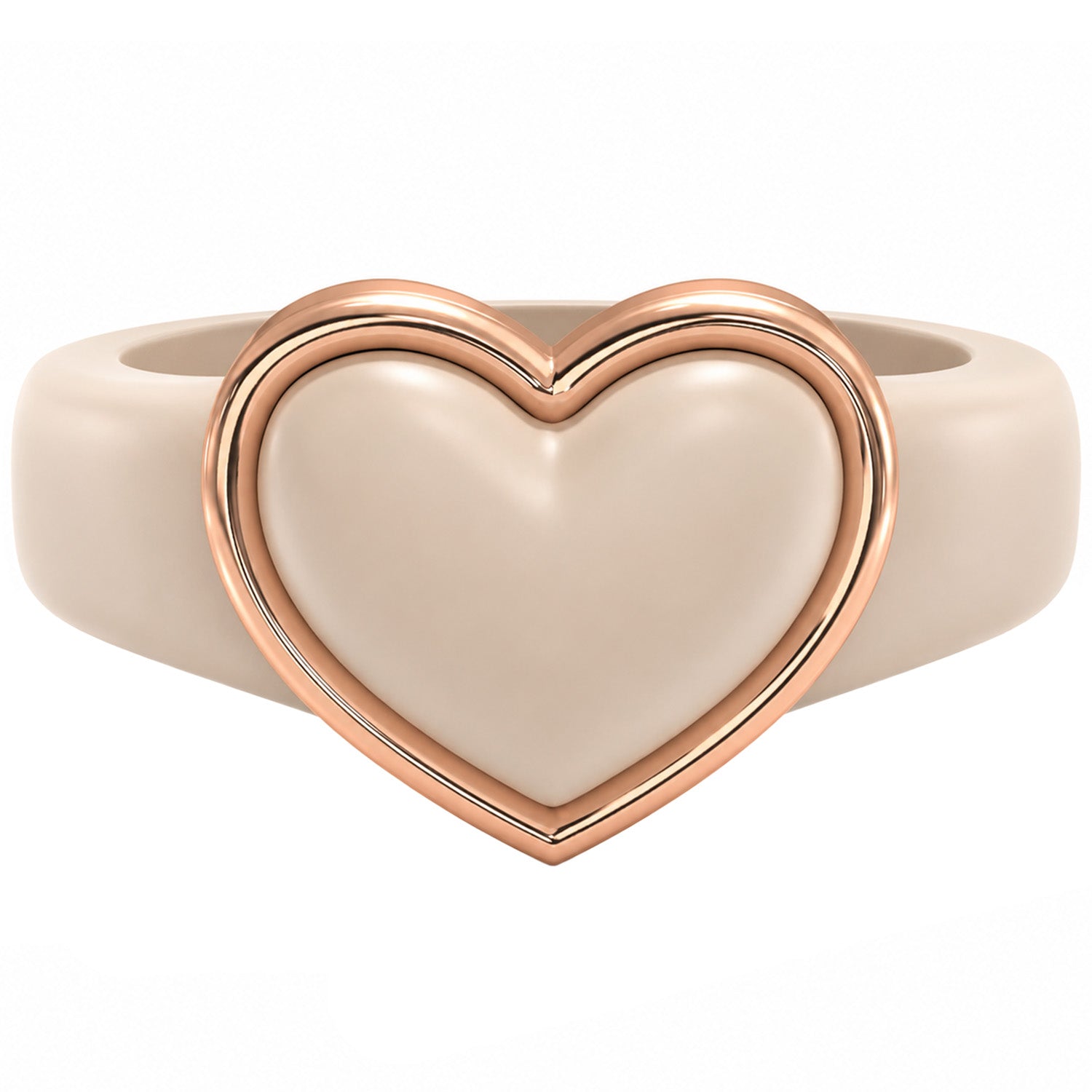NEW! Heart Frame Collection - Women's Silicone Rings with Metal Heart Frame - Patented Design