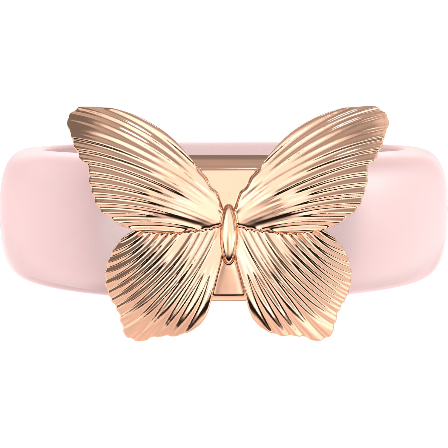 Butterfly Collection - Women's Silicone Rings with Stainless Steel Butterfly - Patent Pending