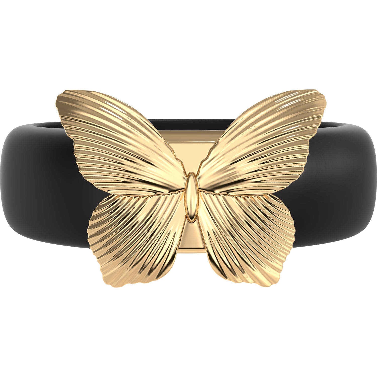 Butterfly Collection - Women's Silicone Rings with Stainless Steel Butterfly - Patent Pending