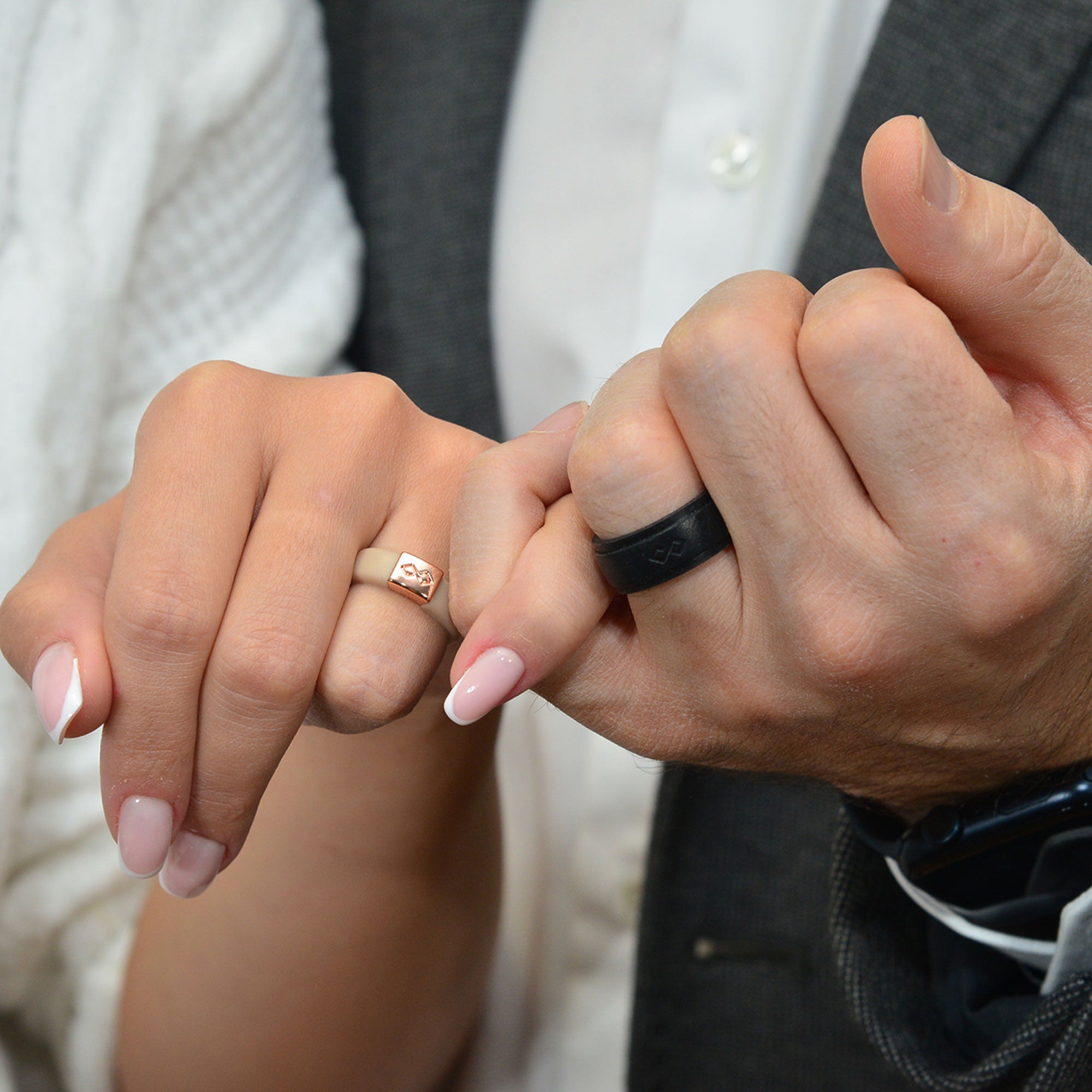 Couple Bundle Silicone Wedding Ring Bundle Set#5