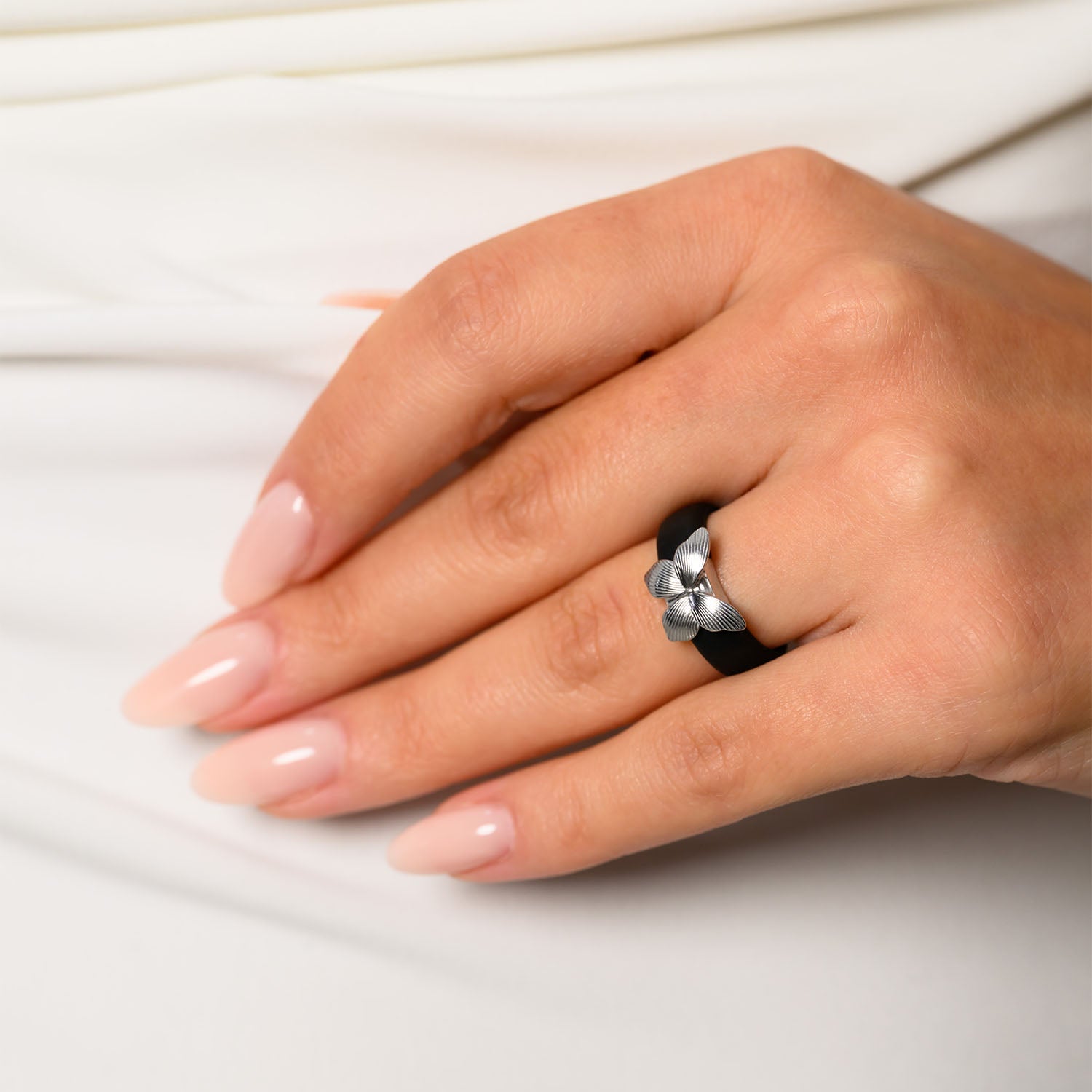 Butterfly Collection - Women's Silicone Rings with Stainless Steel Butterfly - Patent Pending