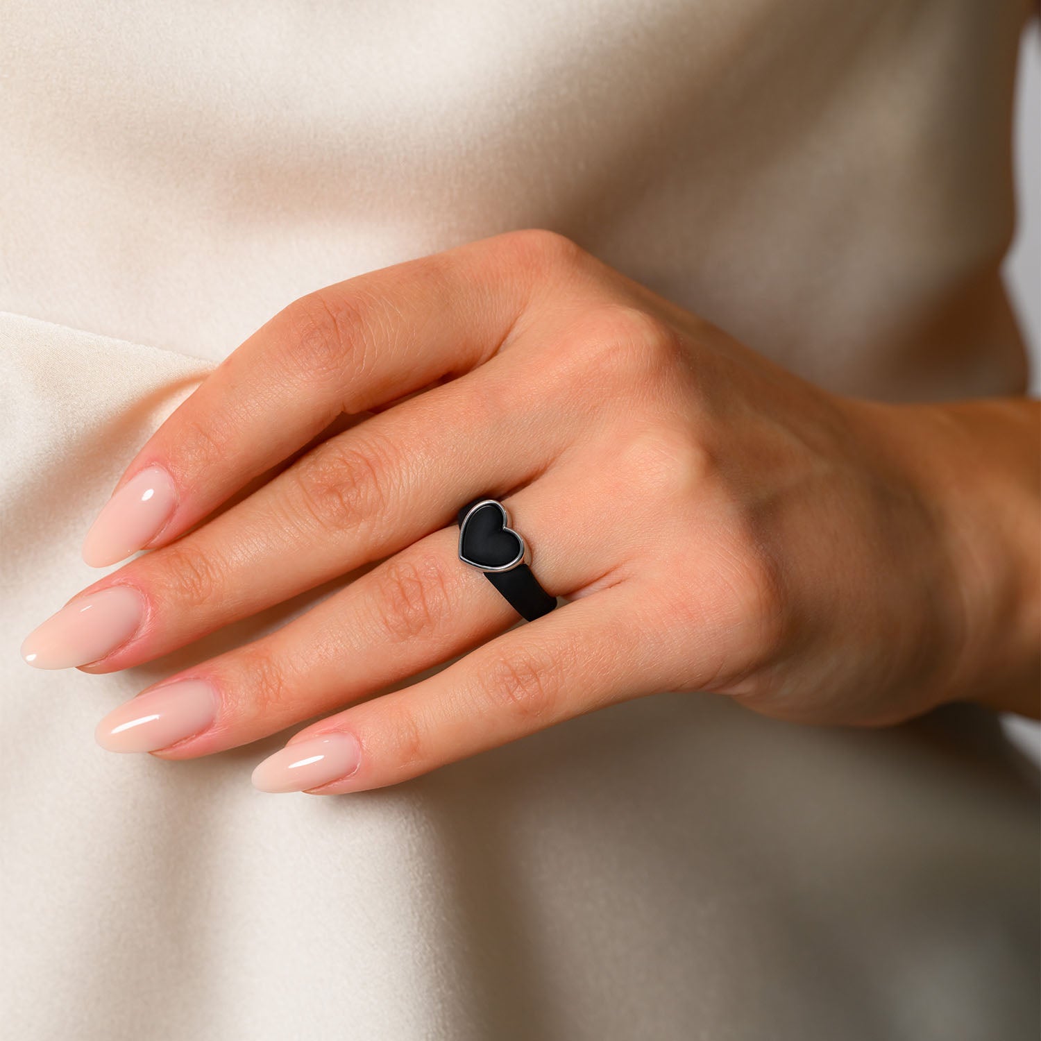 NEW! Heart Frame Collection - Women's Silicone Rings with Metal Heart Frame - Patent Pending Design