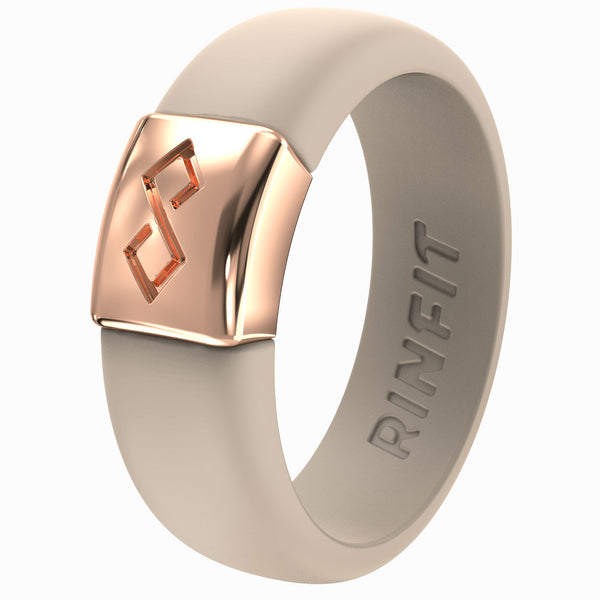 MetalInfinity Collection - Women's Silicone Rings with Metal - Patented Design