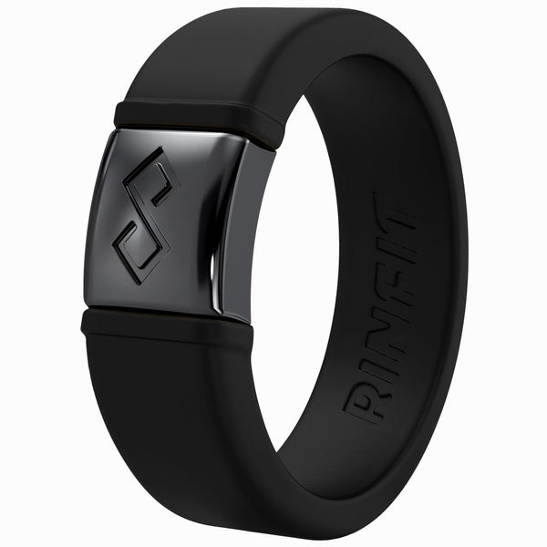 MetalInfinity Collection - Men's Silicone Rings with Metal - Patented Design