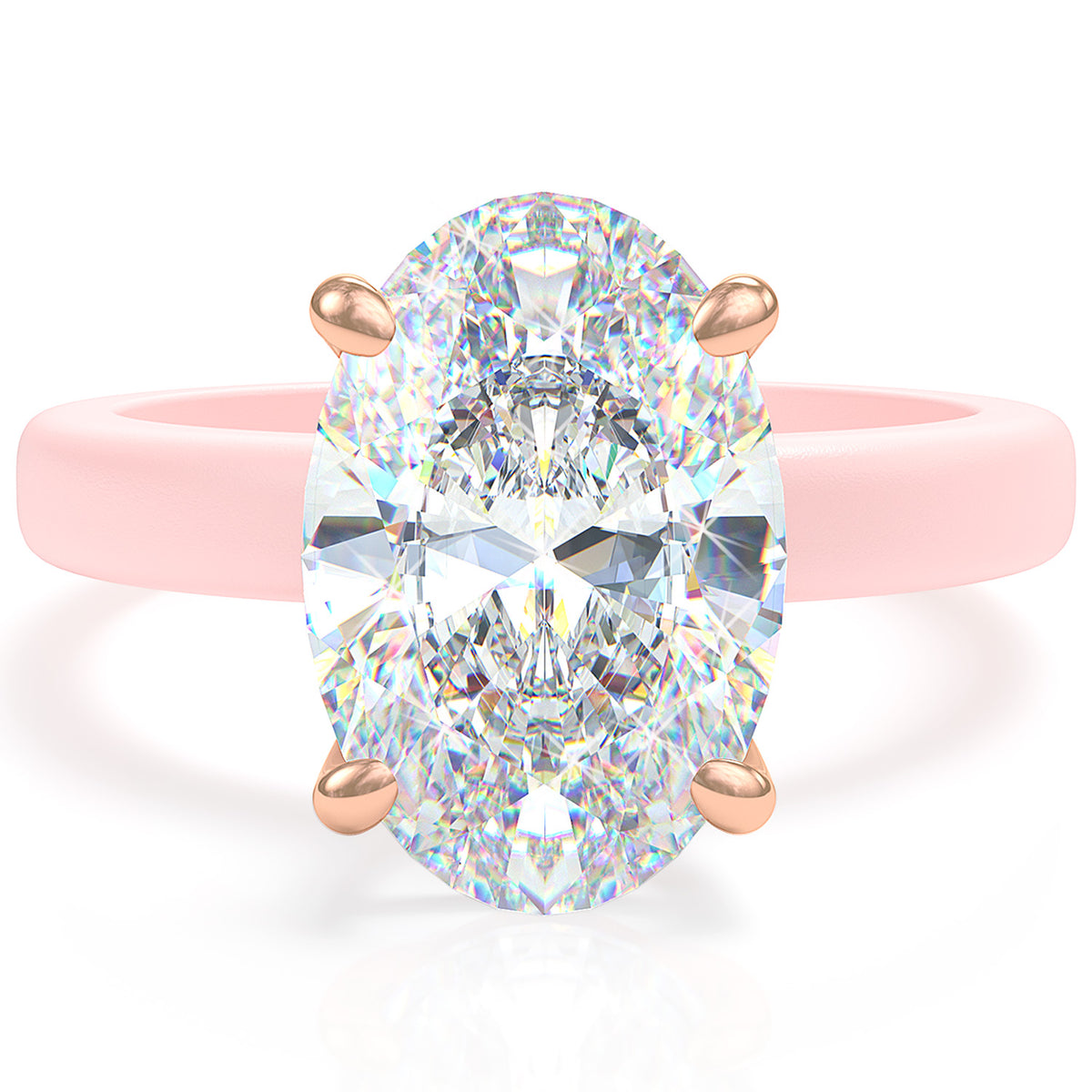 Rinfit Thin Silicone Ring for Women - Oval Cut CZ | Patented Design