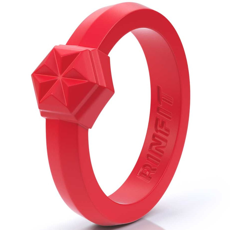 GIFT RING Women's Couture Silicone Engagement Ring. Stylish Design, Comfortable & Durable Wedding Band