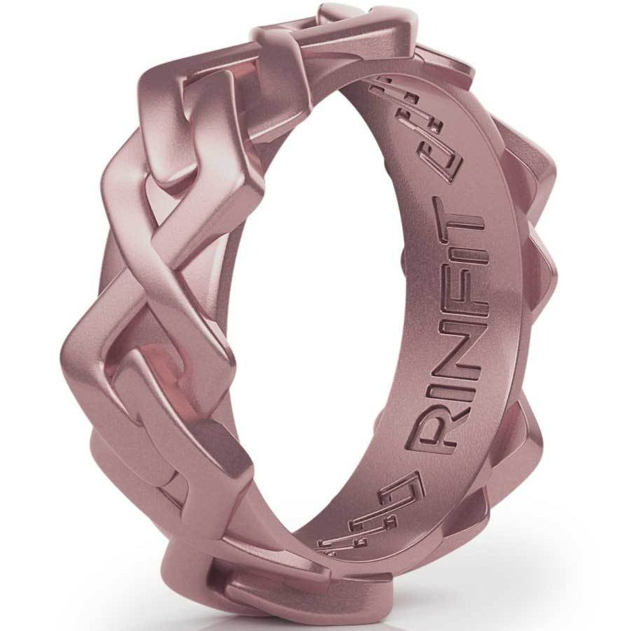 rose gold silicone wedding ring