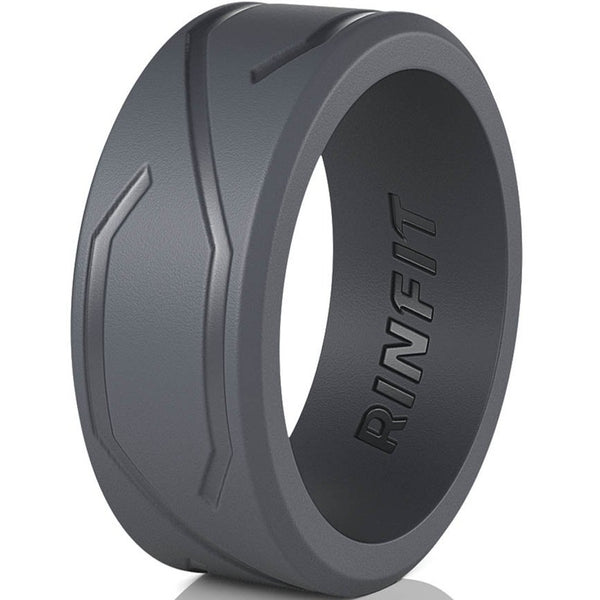 Men's 4Love Silicone Ring. Soft, Comfortable & Durable Wedding Band. High-Quality. US Design Patent