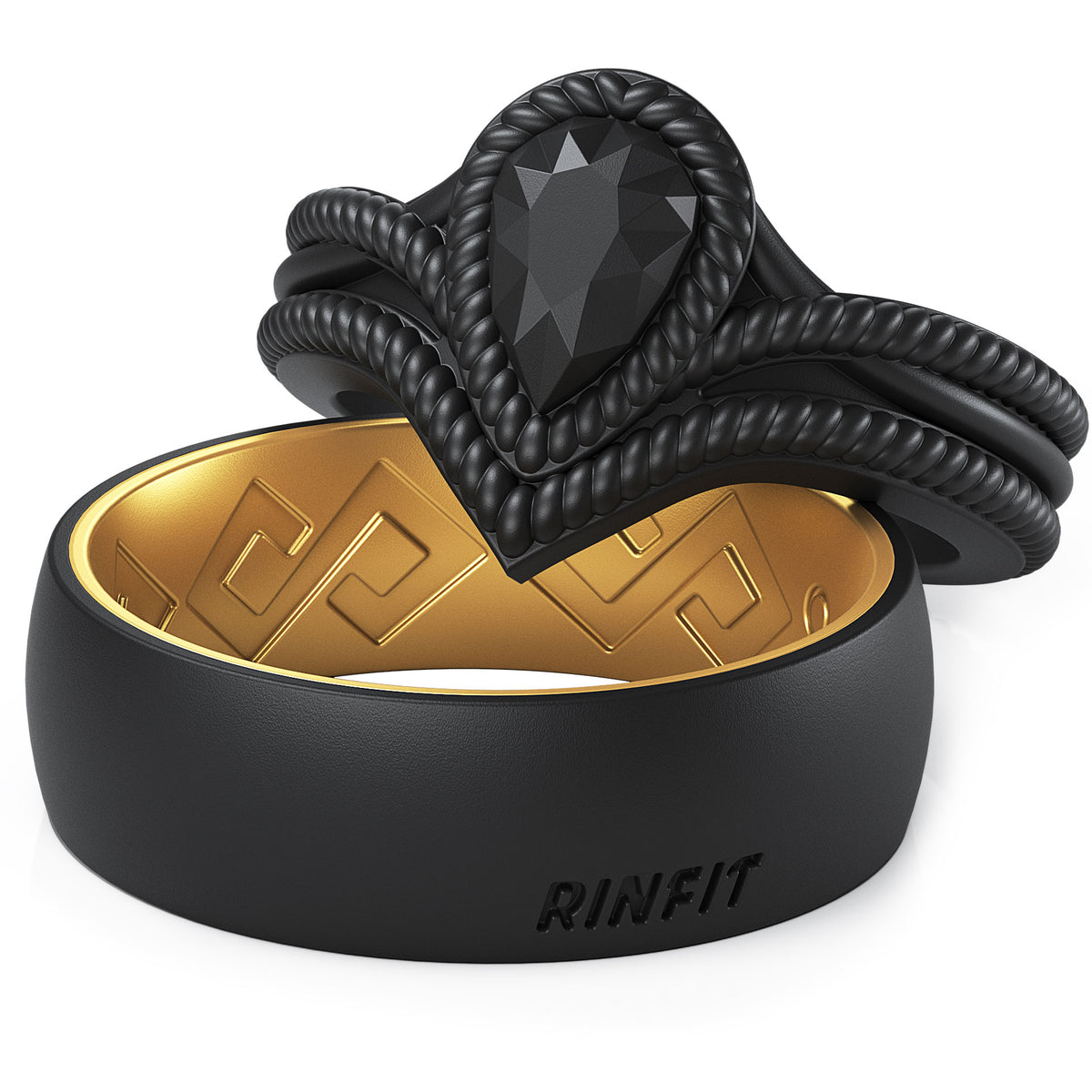 Silicone Wedding Ring Set for Couples Set #23 – Rinfit