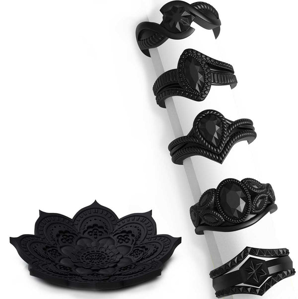 Black Diamonds 5-Ring Set + Ring Dish - Limited Edition