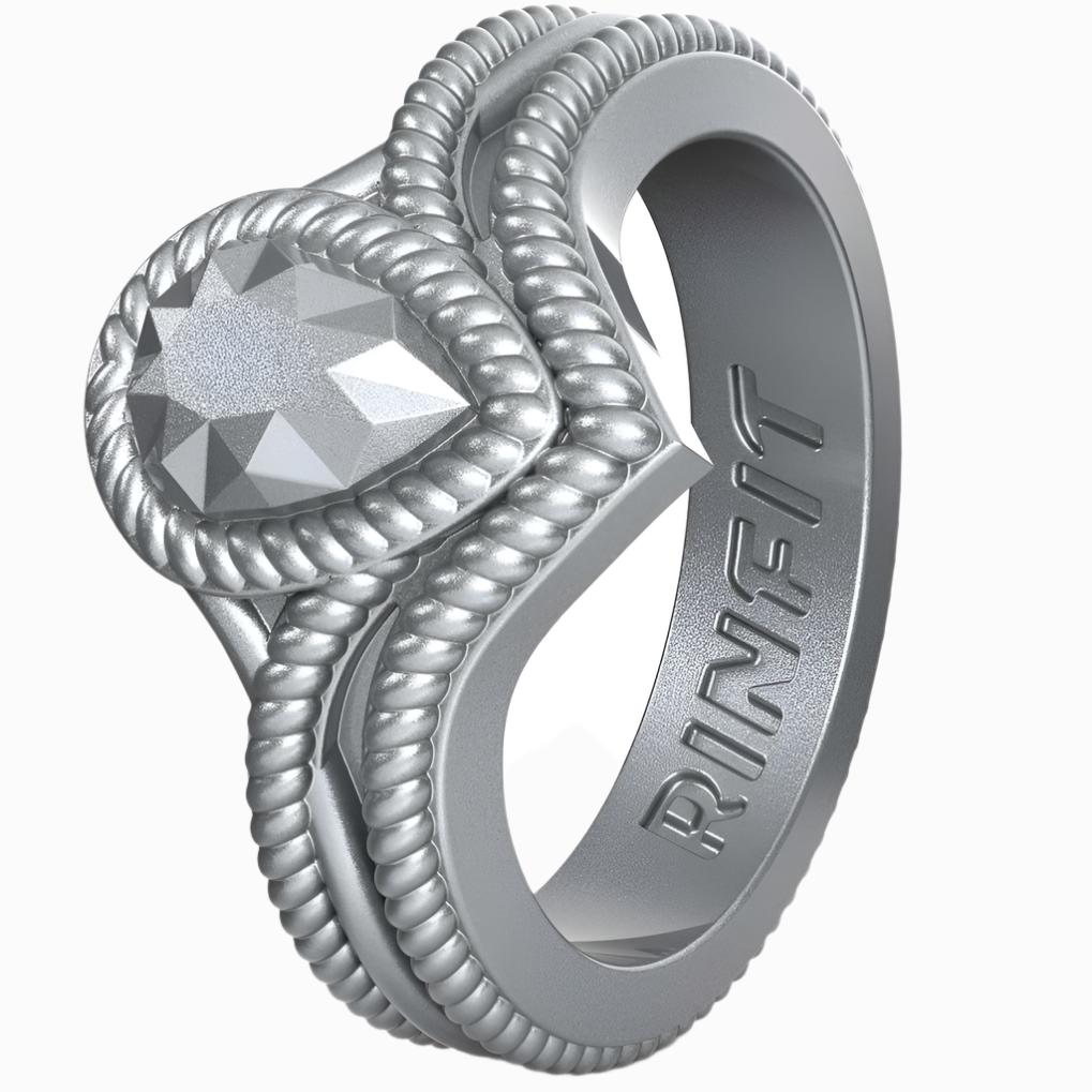 Stylish Women's Silicone Diamond Ring.