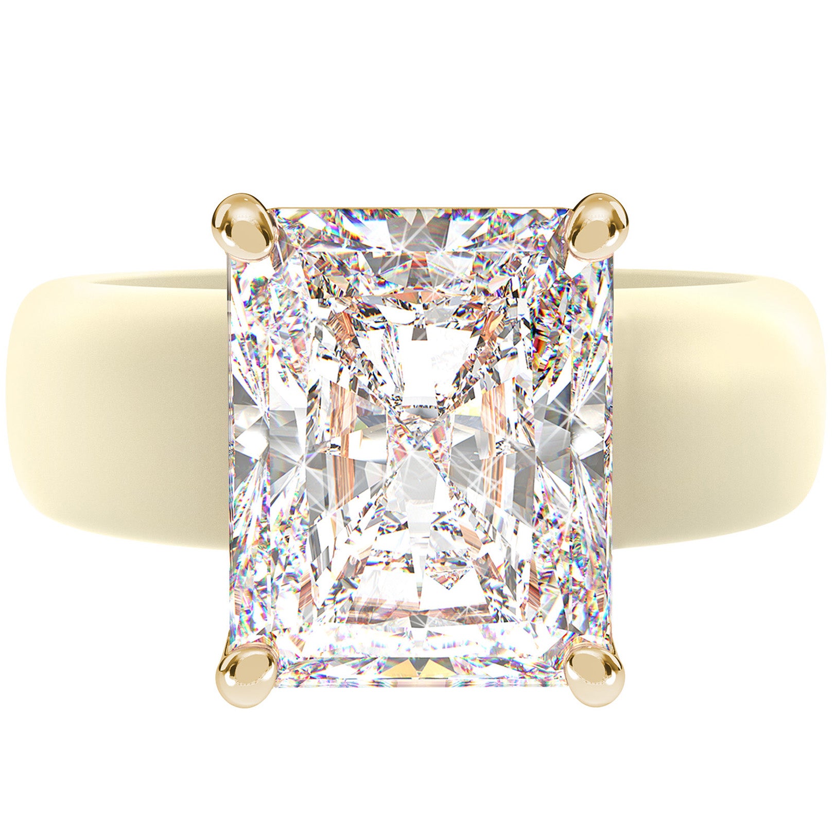 Silicone Ring – 10×8 mm Emerald Cut CZ | Patented Design - GlowStone Collection