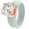 Silicone Ring – 7mm Round Solitaire CZ | Patented Design - GlowStone Collection by Rinfit