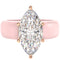 Silicone Ring – 14×7 mm Marquise Cut CZ | Patent-Pending Design - GlowStone Collection