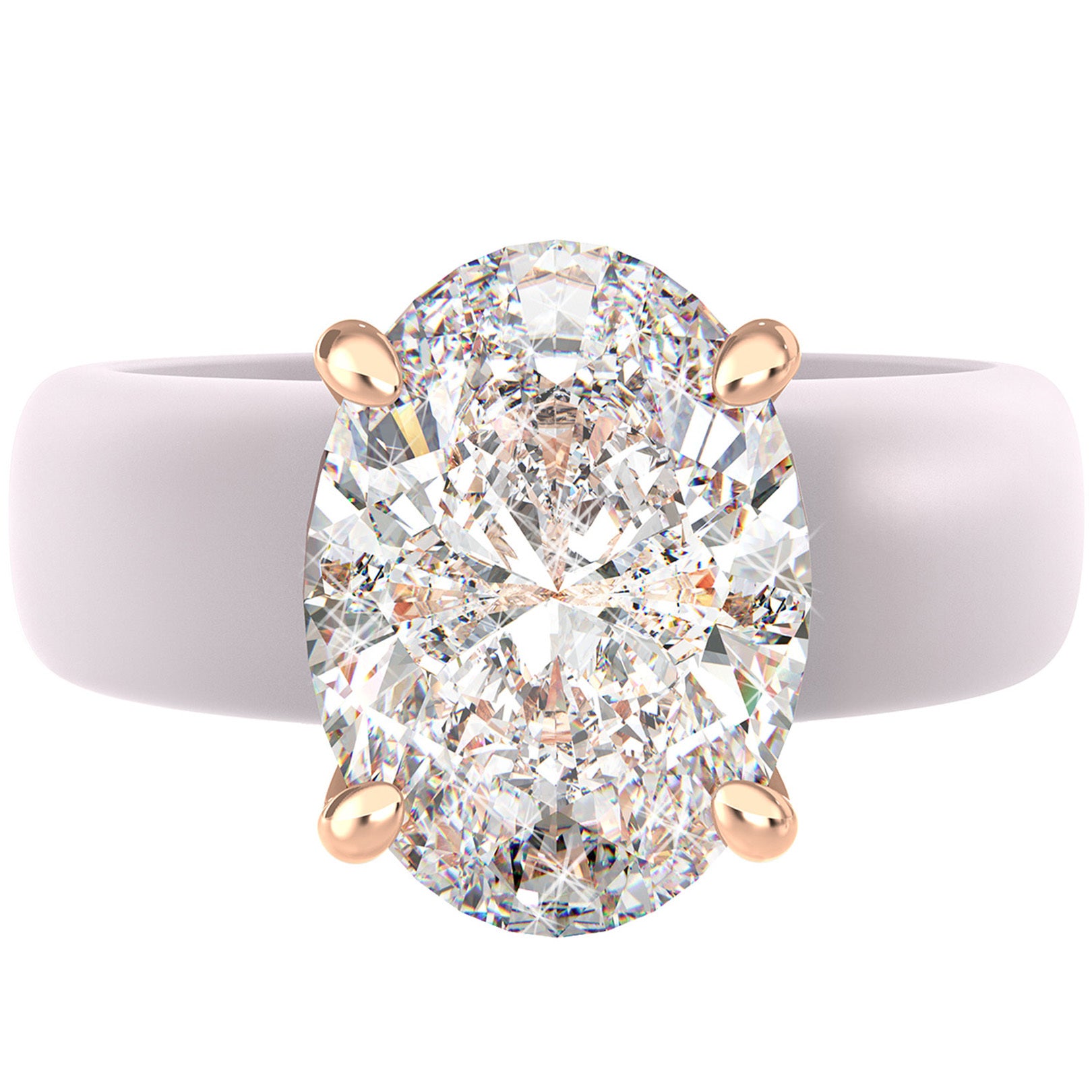 Silicone Ring – 11×8 mm Oval Cut CZ | Patented Design - GlowStone Collection