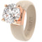Silicone Ring – 7mm Round Solitaire CZ | Patented Design - GlowStone Collection by Rinfit