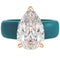 Silicone Ring – 8×12 mm Pear Cut CZ | Patent-Pending Design - GlowStone Collection