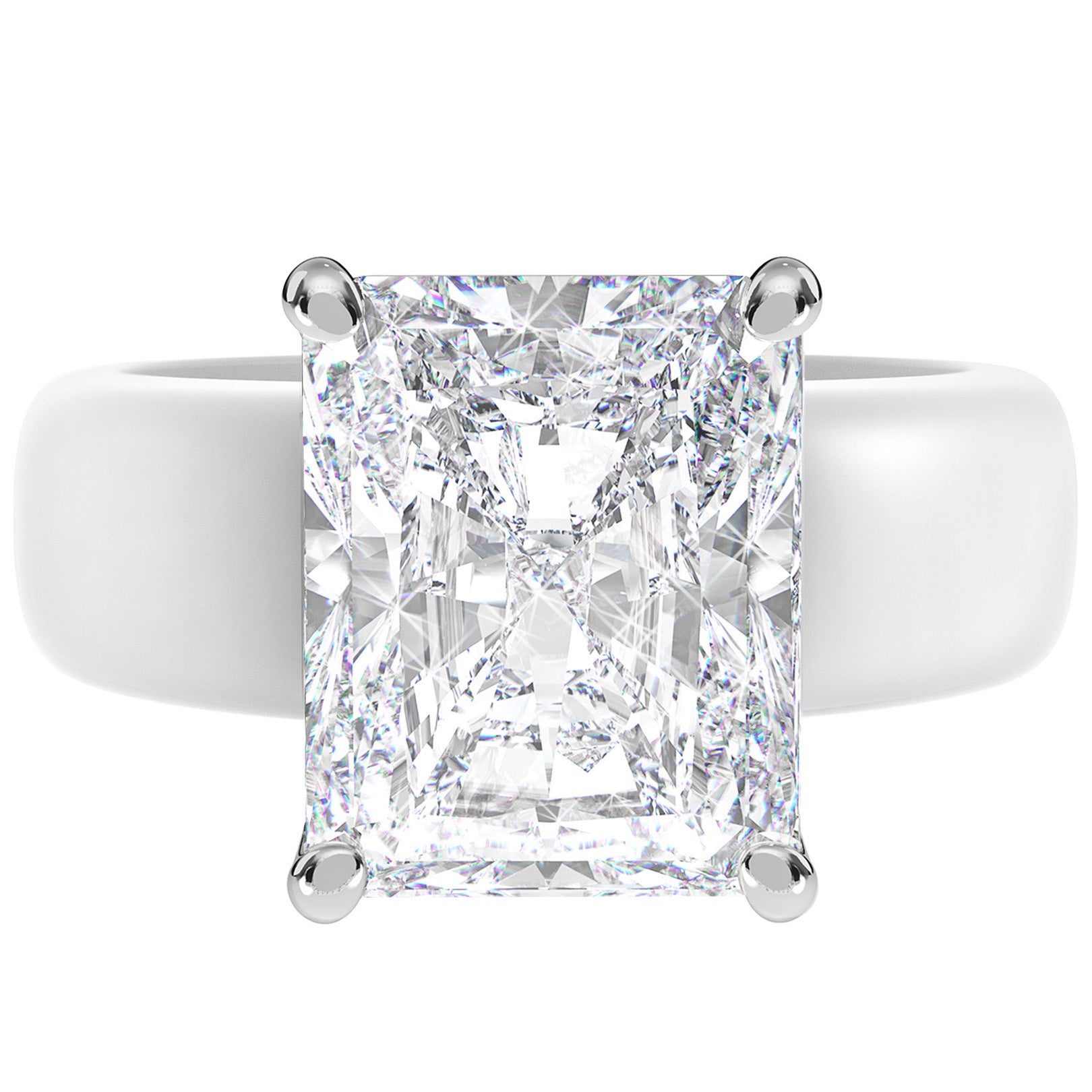Silicone Ring – 10×8 mm Emerald Cut CZ | Patented Design - GlowStone Collection