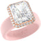 Rinfit Halo Silicone Ring for Women – 10×8 mm Emerald Cut CZ | Patented Design