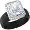 Rinfit Halo Silicone Ring for Women – 10×8 mm Emerald Cut CZ | Patented Design