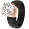 Silicone Ring – 7mm Round Solitaire CZ | Patented Design - GlowStone Collection by Rinfit
