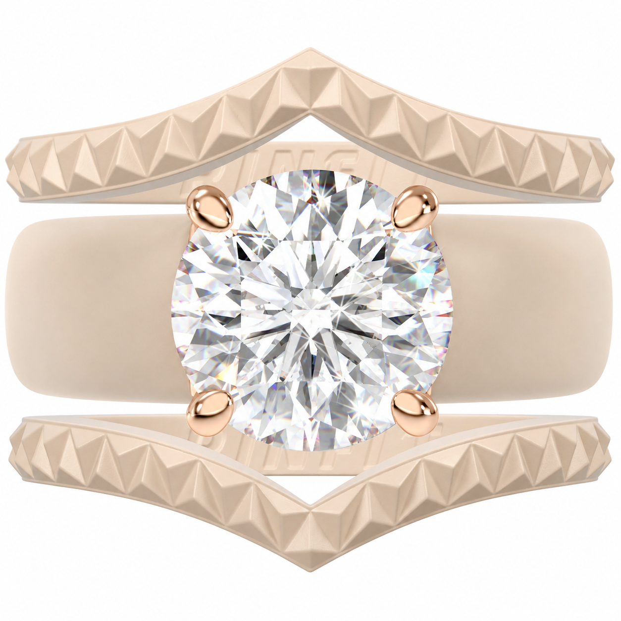 Silicone Ring Stackable Set – 7mm Round Solitaire CZ | Patented Design - GlowStone Collection