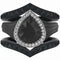 Pear Silicone Ring with Metal Frame & Stones – Includes 2 Stackable Bands | Patented Design by Rinfit